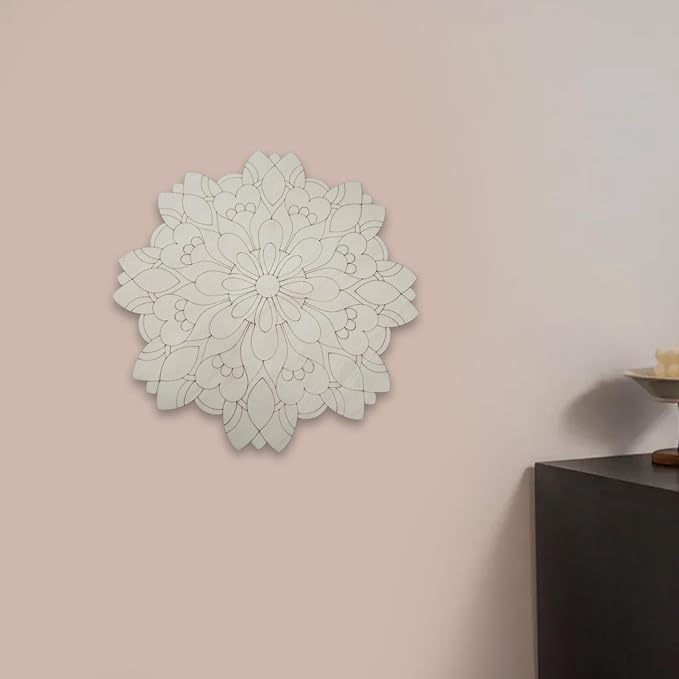 HouseVibe Geometry Wood Wall Art Ornament Bohemian Sculpture Decoration for Bathroom Bedroom Entryway Hallway Dining Room- Style F