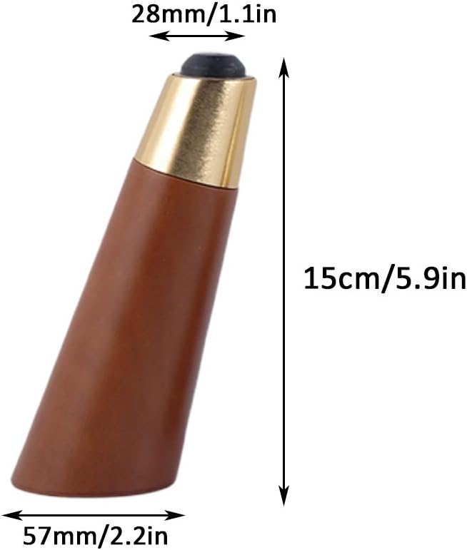 Set of 4 Solid Wood Furniture Legs,Tilted Tapered Coffee Table Feet,Replacement Legs for TV Cabinets/Couches Seats/Cupboard,Copper Sets,Walnut Color,with Accessories (15cm/5.9in)