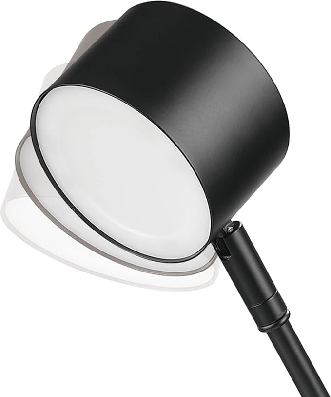 Globe Electric 52271 Aristocrat 16" Integrated LED Swing Arm Desk Lamp, Matte Black, Dimmable On/Off Rotary Switch at Base, 2.1A USB Port
