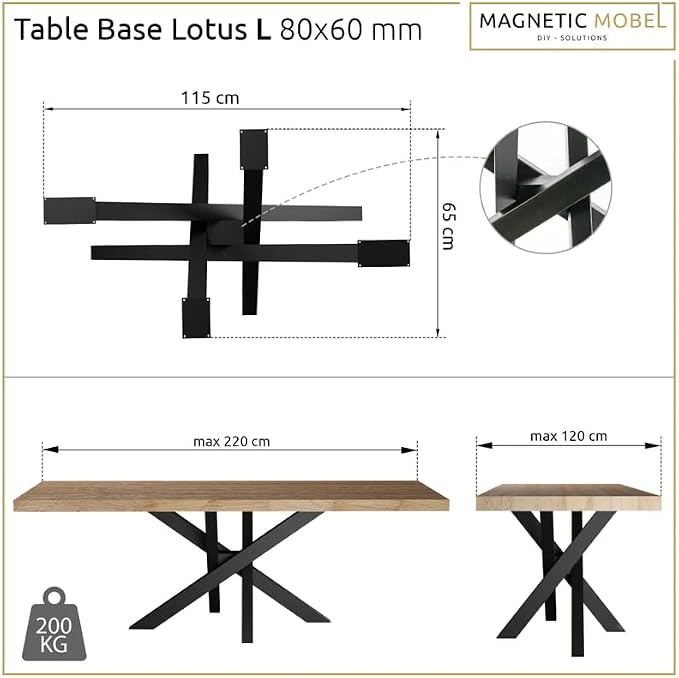 FUSHIAIPTC 30 Inch Metal Table Legs, Heavy Duty Desk Legs Holds 1000lbs Combinatorial Dining Table Legs for Wood, Glass, Marble Tabletop, Table Base Come in a Golden Ratio Design