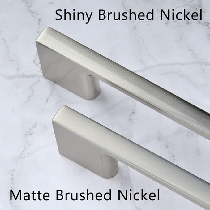 KOOFIZO 5 Pack 11-5/16 Inch Brushed Nickel Kitchen Cabinet Pulls Stain Nickel Cabinet Handles Silver Cabinet Hardware for Kitchen Cabinets Drawer P01 Dresser Cupboard Bedroom Bathroom