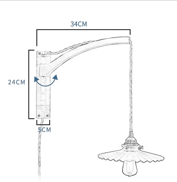 Classic Retro Walnut Lamp, Ceramic/Glass/Bronze Lampshade, Long Arm Swing Arm Folding Adjustable Wooden Light, Indoor Lighting, Sconce, Decoration,D