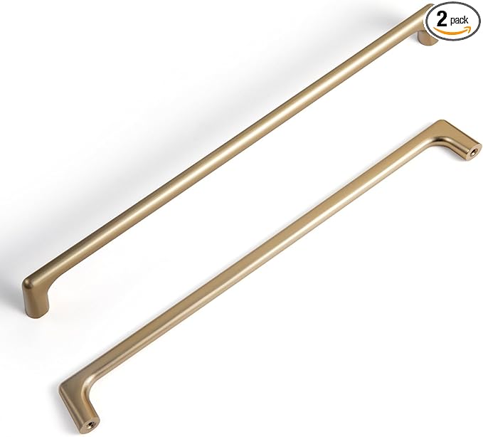 Goo-Ki Champagne Bronze Cabinet Pulls with 10'' Hole Centers, Modern Style Zinc Alloy Cabinet Handles for Dresser,Wardrobe,Cupboard- 2 Pack