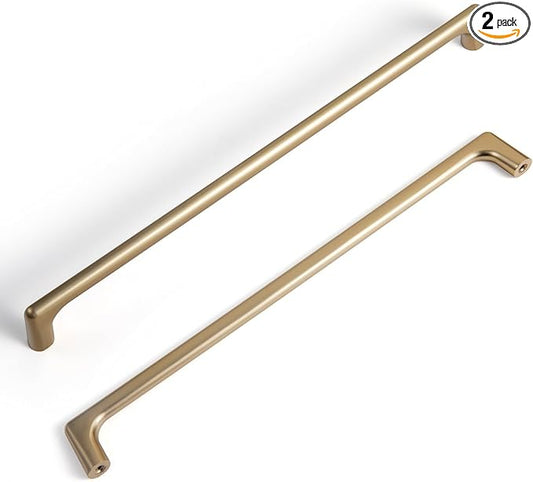 Goo-Ki Champagne Bronze Cabinet Pulls with 10'' Hole Centers, Modern Style Zinc Alloy Cabinet Handles for Dresser,Wardrobe,Cupboard- 2 Pack