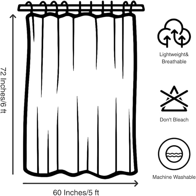 Boho Mid Century Shower Curtain, 60Wx72H Minimalist Abstract Arch Sun Modern Washable Waterproof Polyster Stall Size for Bathroom with Hooks
