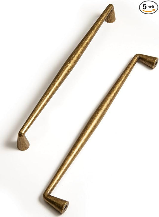 Antique Brass Zinc Alloy Cabinet Pulls - 7.56" (192mm)Hole Center Classic Vintage Drawer Handles ,Kitchen Cupboard Bathroom Dresser Cabinet Hardware (5, Antique Brass, 7.56" (192mm)Hole Centers)