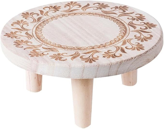 Wooden Mid Modern Plant Stand Potted Plants Riser Shelf for Balcony and Home Decor Decorative Holder for Indoor and Outdoor Use