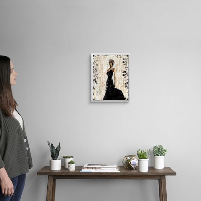 CANVAS ON DEMAND Dark Beauty Canvas Wall Art Print by Erin Ashley, Abstract, Contemporary, Figurative, Glam, Home Decor, Woman, Trendy Artwork,11" x14in