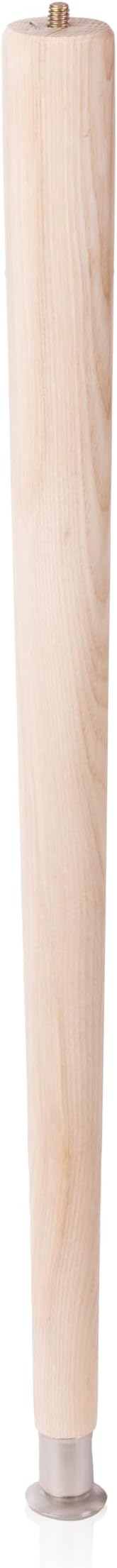 Waddell Round Taper Leg (1 Count, 22" H) | Self Leveling Quick Mount Wooden Legs with 5/16" #18 Hanger Bolt | Decorative Unfinished Furniture Legs for DIY Home Improvement | Mid Century Modern Decor