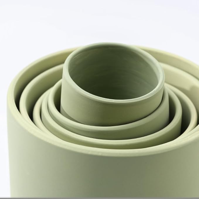Water-Absorbent and Breathable Ceramic Planters, 9 Inch Straight Tube Pots for Plants, Indoor Plant Pots with Drainage Holes and Saucers, Modern Planters Fit Mid Century Plant Stand