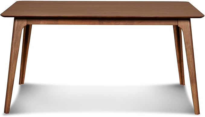 New Classic Furniture Oscar 60" Rectangle Wood Dining Table, Walnut