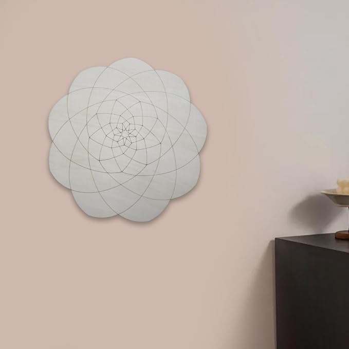 HouseVibe Geometry Wood Wall Art Ornament Bohemian Sculpture Decoration for Bathroom Bedroom Entryway Hallway Dining Room- Style C