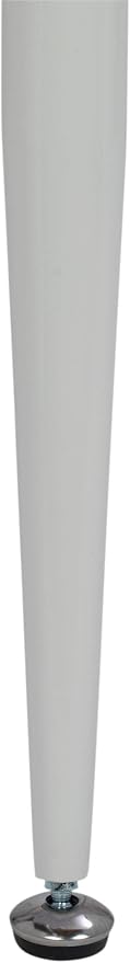 Calico Designs 51252 Alcove Modern Large Split Drawer in White/Cement Gray Desk with Storage