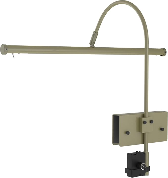 Cocoweb 19" LED Grand Piano Light in Antique Brass with Dimmer Clip