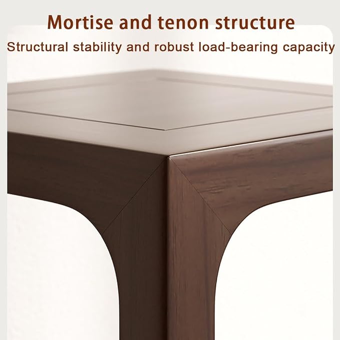 Solid Wood Plant Stand Indoor, Floor-Standing Plant Shelf with Storage, Tall Side Table with Mortise and Tenon Joint, Retro Style Accent Table for Small Spaces(Brown,75cm-29.5in)