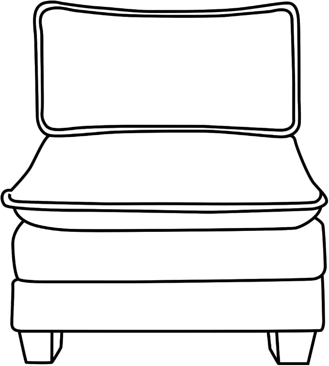 VINGLI Cloud Teddy White Middle Single Chair