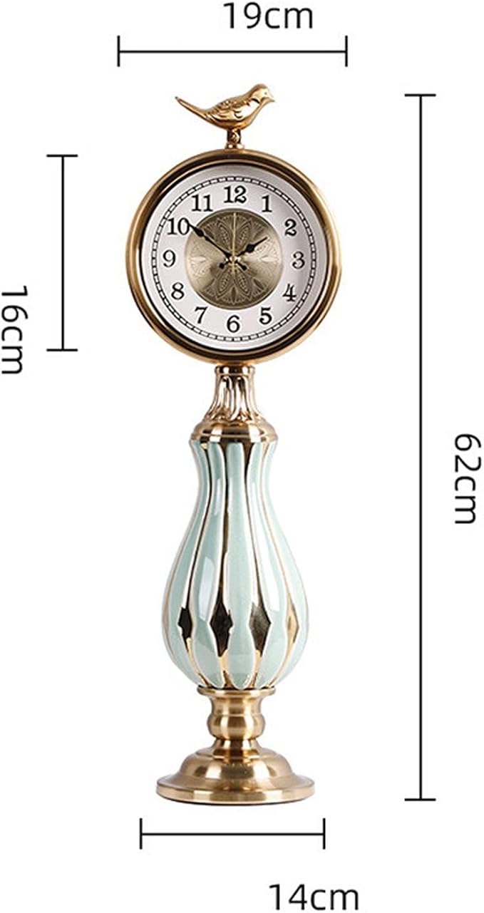 SUNESA Table Clock Clock Table Clock Living Room Decoration Retro Home Desktop Clock Fashion Table Clock Desk Clock (Color : 1)