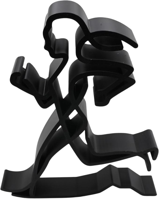 Runner Sculpture – Minimalist Running Figurine | Motivational Gift for Runners, Athletes & Fitness Lovers (Abstract Female Runner Matte Black)