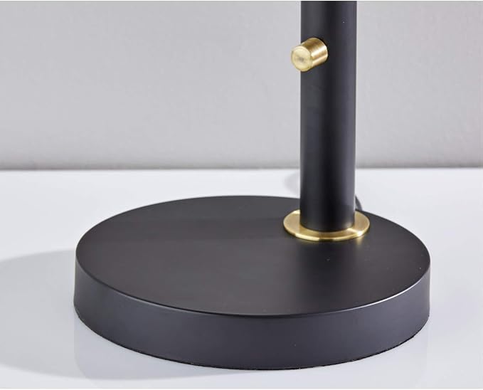Adesso 4282-01 Oscar Adjustable Desk Lamp, 31.75 in., 40W, Black w/Antique Brass, 1 Table Lamp