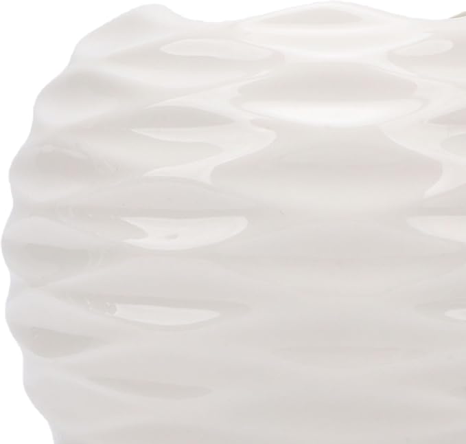 MAVIS LAVEN Nordic Ceramic Candle Holder Minimalist Tea Light Holder Hand Cast Texture for Scented Candles Ceramic Bowl for Living Room Dining Table Bedroom Holiday Decor (White)