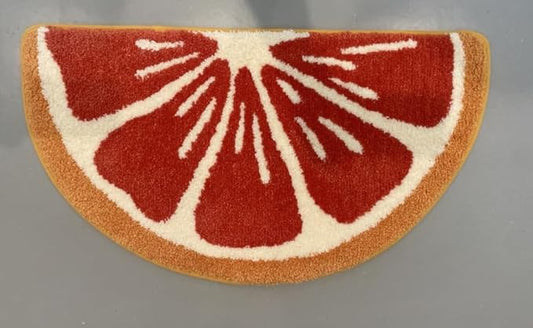 Ankah Fruit Bath Mats Cute Bathroom Rugs, Particularly Absorbent, Very Soft, and Dry Fast That Fits for Kid's Room, Bathroom or Other Room, 17.7" x 31.5", Pink Grapefruit