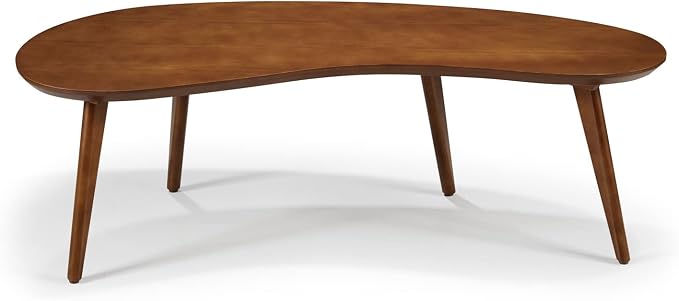 Mid Century Modern Abstract Shaped Coffee Table/Solid Wood/Oak Finish