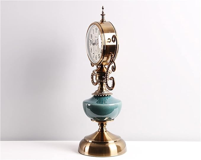 Desk Clock Clock Table Clock Living Room Decoration Retro Home Desktop Clock Fashion Table Clock Suitable Home Bedroom Decor (Color : D)