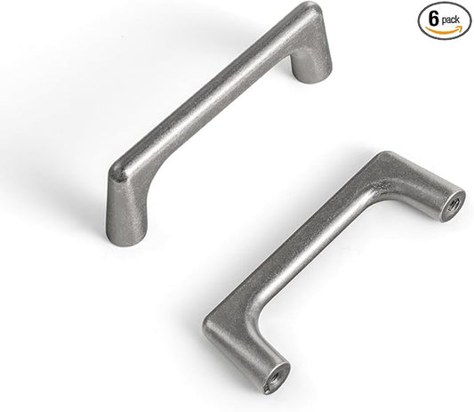 Goo-Ki Antique Silver Cabinet Pullls with 3 ''（76mm Hole Centers- Retro Style Zinc Alloy Cabinet Handles for Dresser,Wardrobe,Cupboard-6 Pack