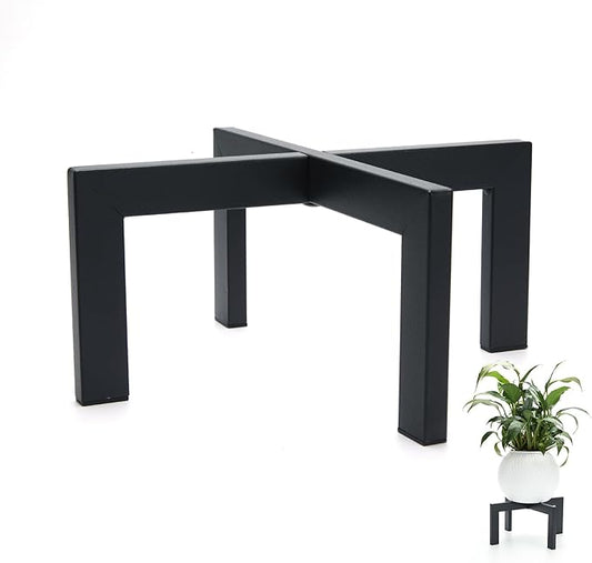 Metal Plant Stands Indoor Outdoor, Heavy-Duty Short Black Plant Holder for 5-12 Inch Flower Pots - 1/2/3 Pack Low Stand for Balcony, Corner, Desk, Table Top (Plant Not Included)(3Pcs)