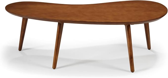 Mid Century Modern Abstract Shaped Coffee Table/Solid Wood/Oak Finish