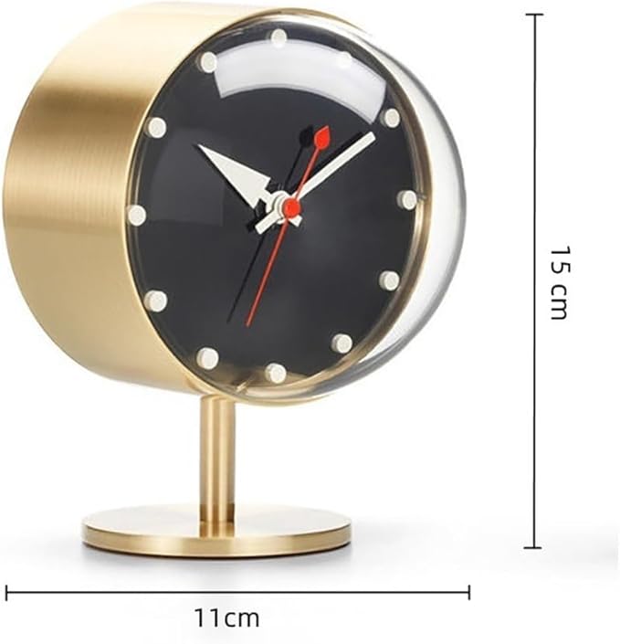 Table Clocks for Bedroom Specialty Table Clocks Retro for Creative Brass Quartz Silent Desktop Clock Decor Art Desk Clock