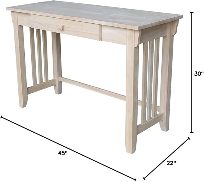 International Concepts Mission Desk with Drawer