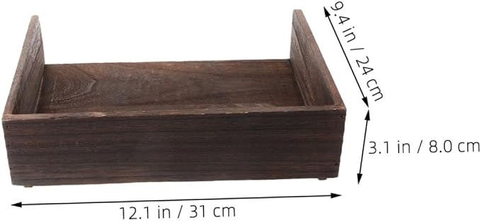 NUOBESTY 2Pcs Vintage Solid Wood Desk Organizer Desktop Shelf for Office Supplies Books Natural Wood Finish Storage for Home Study Room
