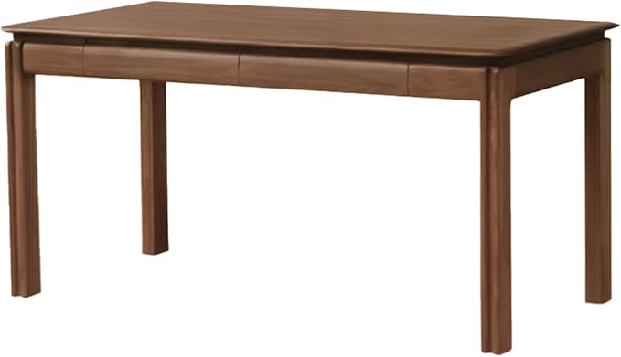 100% Solid Wood Desk, Mid Century Modern Walnut Finish Home Office Computer Writing Desk with Drawers Perfect for Study & Living Room 47.24" W