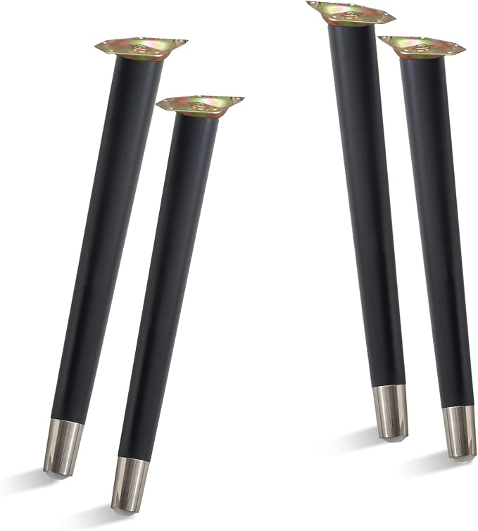 TEMI 16" Wood Table Legs – Premium Set of 4 Wooden Furniture Legs for Desk, Coffee Table, Bench, Chair, Dresser, Bed, and Cabinet – Strong, Durable and Easy to Install