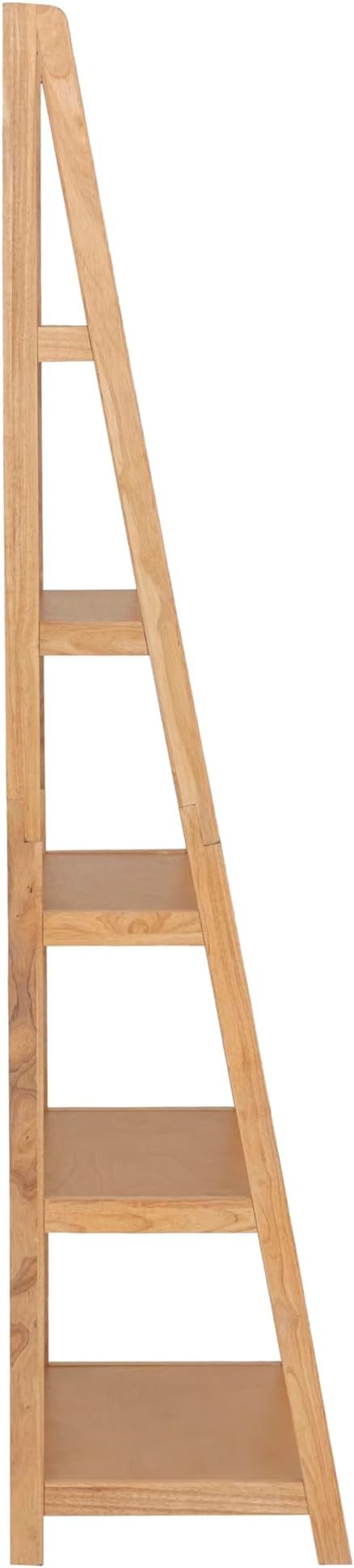 Linon Melissa Natural Wooden Five Shelf Ladder Bookcase