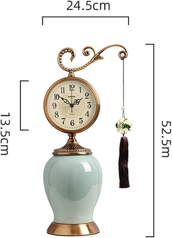 SUNESA Table Clock Clock Table Clock Living Room Decoration Retro Home Desktop Clock Fashion Table Clock Desk Clock (Color : B)