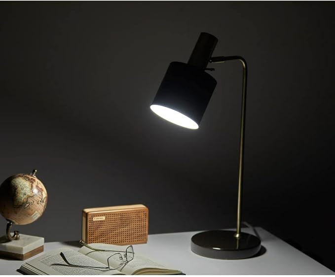 Adesso 3158-01 Emmett Desk Lamp, Antique Brass, Black
