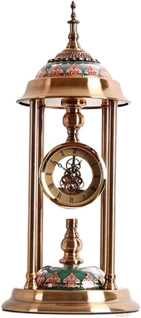 SUNESA Table Clock Clock Table Clock Living Room Decoration Retro Home Desktop Clock Fashion Table Clock Desk Clock (Color : D)