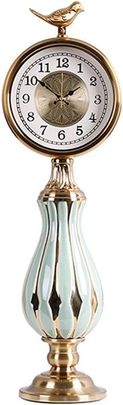 SUNESA Table Clock Clock Table Clock Living Room Decoration Retro Home Desktop Clock Fashion Table Clock Desk Clock (Color : 1)