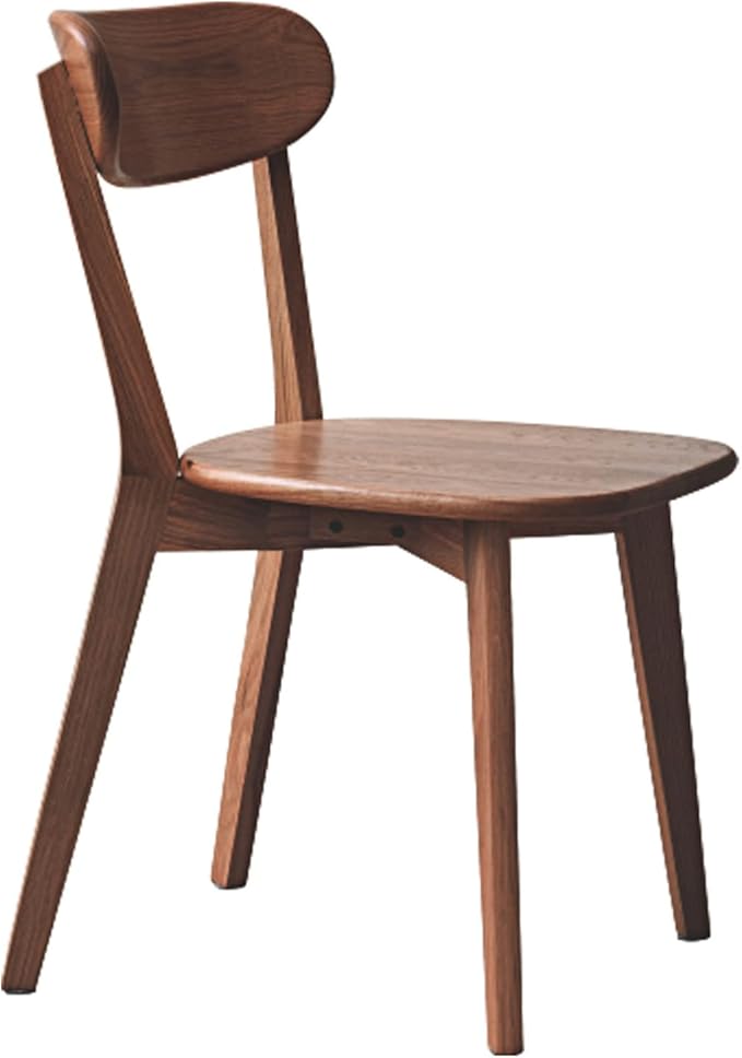 100% Solid Wood Dining Room Chairs - Practical Kitchen Chairs - Wood Chair for Dining Room, Kitchen (1, Walnut)