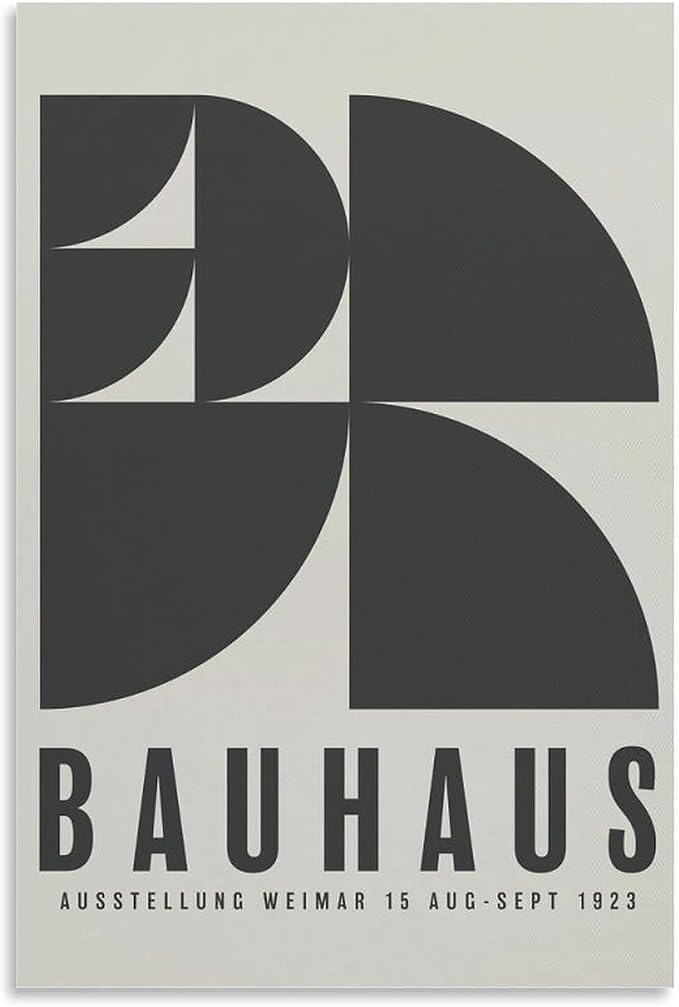 Bauhaus Poster, Exhibition Wall Art,Mid-century Modern,Abstract Retro Art,Vector Wall Art Canvas Wall Art Print Poster For Home School Office Decor Unframe-style 16x24inch(40x60cm)