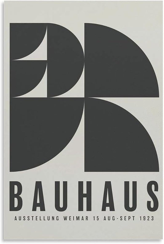 FideMm Bauhaus Poster, Exhibition Wall Art,Mid-century Modern,Abstract Retro Art,Vector Wall Art Poster for Room Aesthetics Canvas Wall Art Poster And Print Unframe-style 12x18inch(30x45cm)