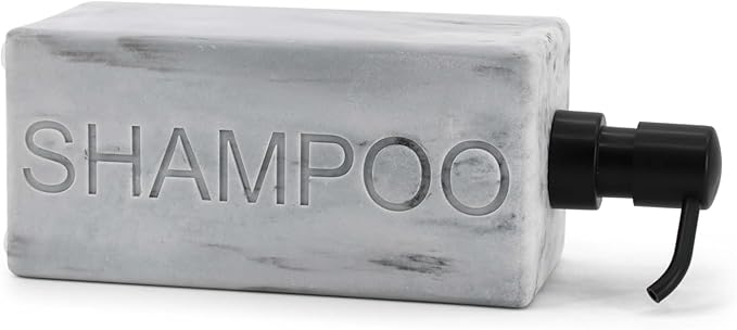 Rectangular Resin Dispenser Premium Bathroom Shampoo Conditioner Body Wash Bottle Modern Refillable Pump Design