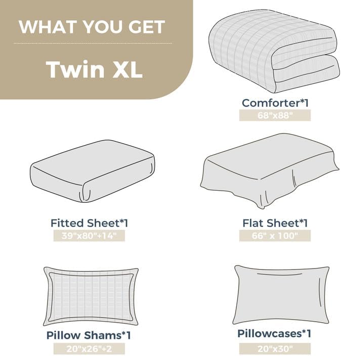 HYMOKEGE Red & Black Twin XL Comforter Set Seersucker 5 Pieces, All Season Luxury Bed in a Bag for Bedroom, Bedding Set with Comforter, Sheets, Pillowcase & Sham