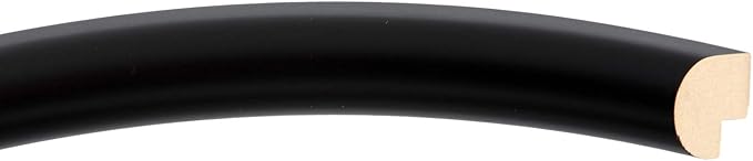 OVALCREST Round Wooden Beveled Wall Mirror for Home Decor, Bathroom, Vanity, Bedroom, Living Room, Hallway - Matte Black - 20x20 Outside Dimensions