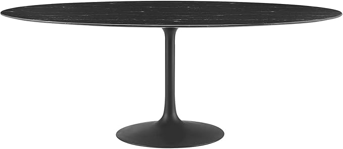 Modway Lippa Oval Artificial Marble 78" Dining Table