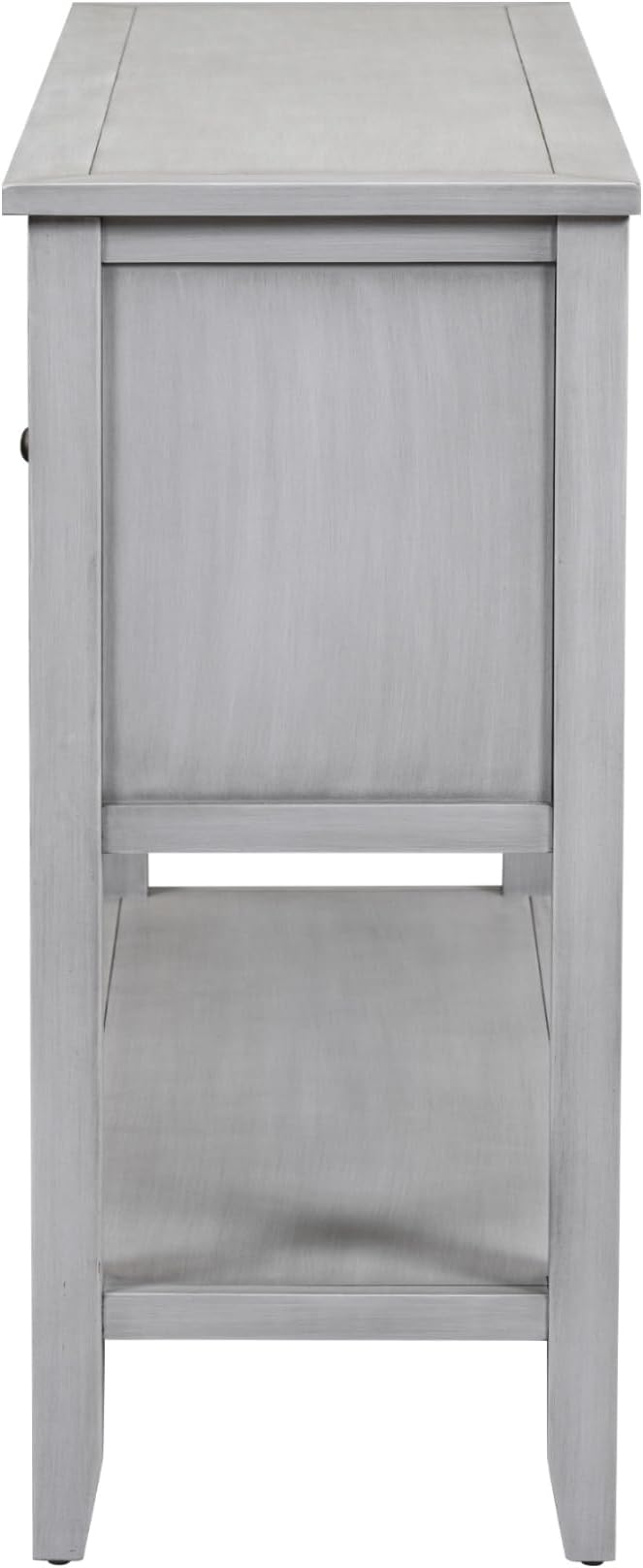 Merax Console Table with Storage Drawers, Rustic Storage Cabinet Entryway Table for Living Room, Antique Grey