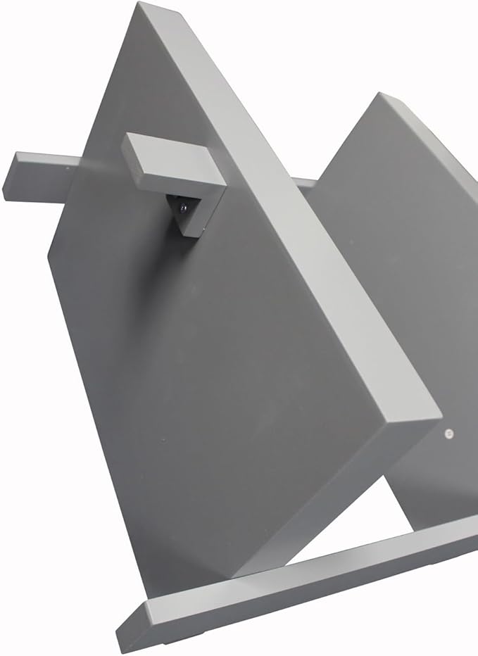 eHemco Modern 5 Tier Leaning Wall Ladder Bookshelf Organizer, Storage Rack, 70 Inches, Gray