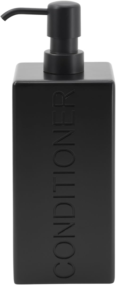 Rectangular Resin Dispenser Premium Bathroom Shampoo Conditioner Body Wash Bottle Modern Refillable Pump Design